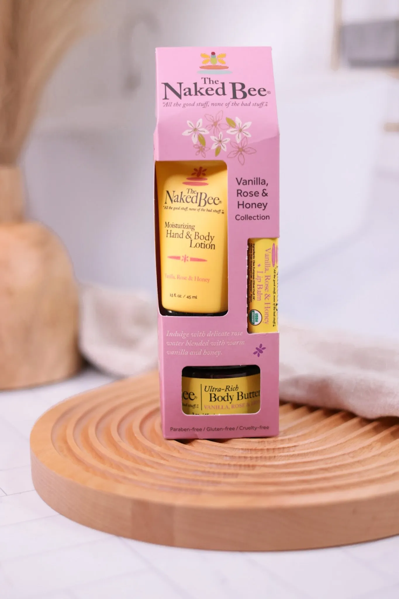 Vanilla, Rose, and Honey Moisturizing Gift Set