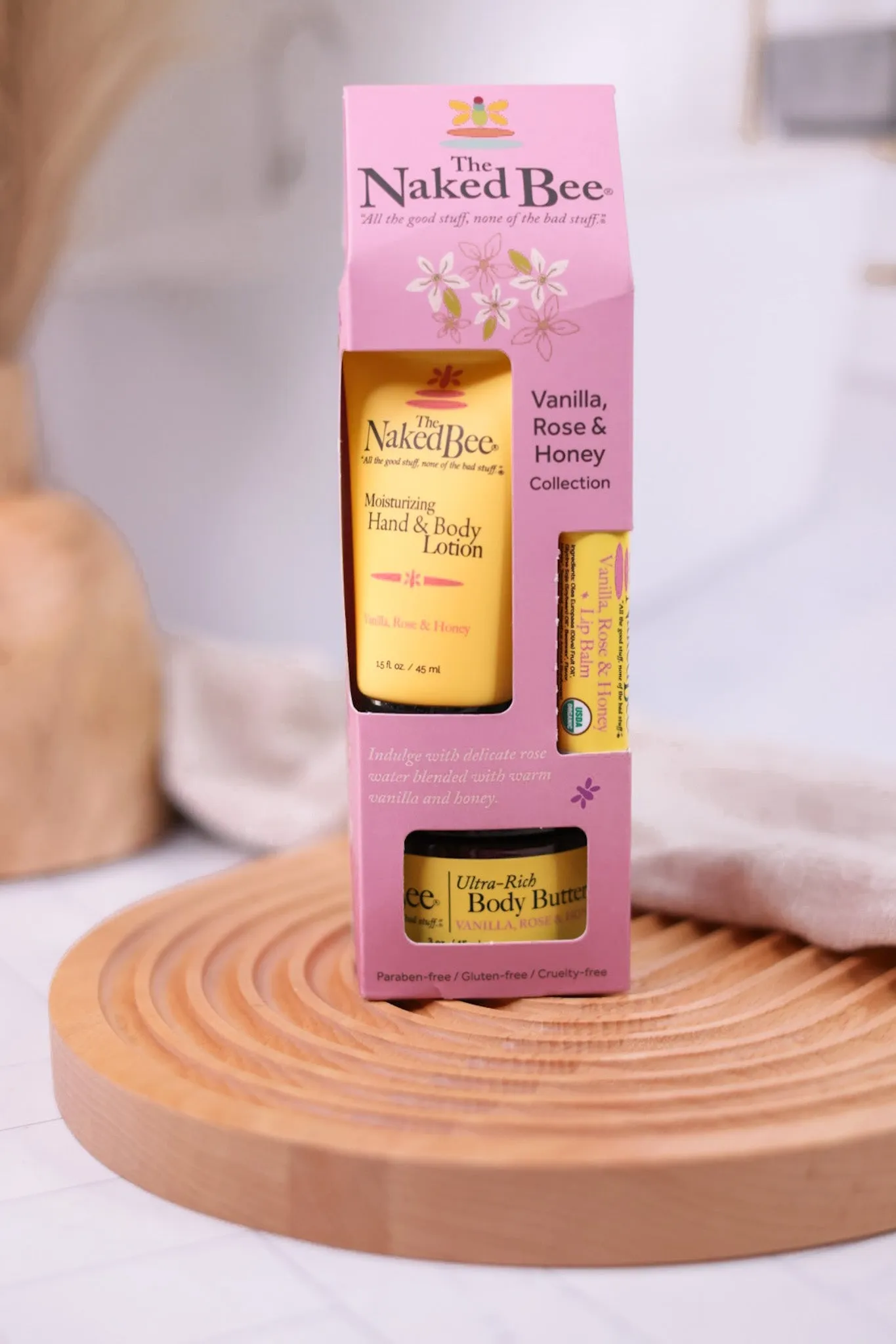 Vanilla, Rose, and Honey Moisturizing Gift Set